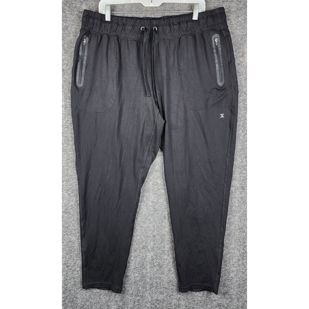 Xersion Quick-Dri Jogger Mens XL Black Athletic Tapered Stretch Pants